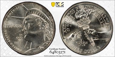 2026-D 50C Enduring Liberty First Strike MS65