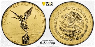 2022-Mo 1/2 oz Libertad Au Rev PR PR70