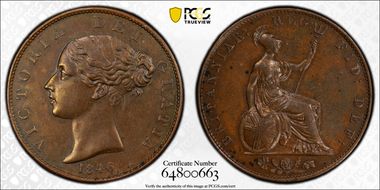 1846 1/2D S-3949 AU58BN