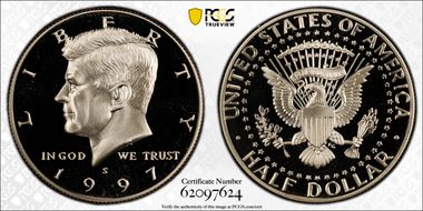 1997-S 50C Silver PR69DCAM
