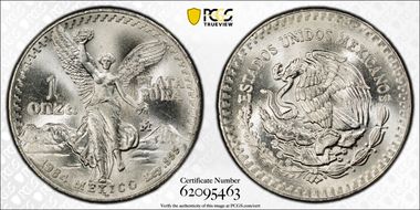 1984-Mo Onza Libertad Ag MS67