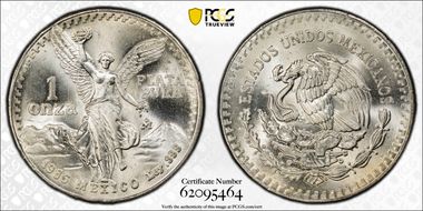 1986-Mo Onza Libertad Ag MS66