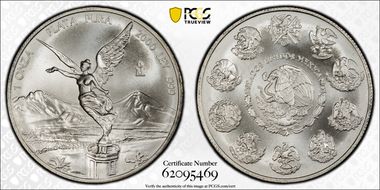 2000-Mo Onza Libertad Ag MS66