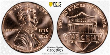 2026-D 1C 1776-2026 First Strike MS66RD