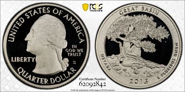 2013-S 25C Great Basin NP - Silver Limited Edition PR Set PR69DCAM