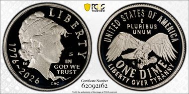 2026-S 10C Emerging Liberty Ag PR70DCAM