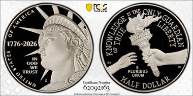 2026-S 50C Enduring Liberty Ag PR70DCAM