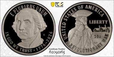 2026-S 25C Revolutionary War Ag PR70DCAM