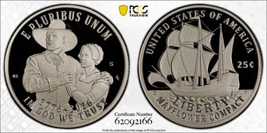 2026-S 25C Mayflower Compact Ag PR70DCAM