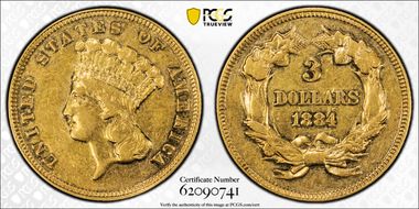 1884 $3 XF45