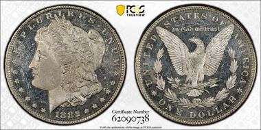 1882 $1 MS63DMPL