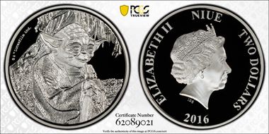 2016 $2 Yoda PR70DCAM