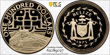 1975-FM $100 United Nations KM-51 First Strike PR70DCAM
