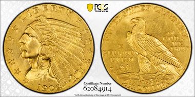 1909 $2.50 MS64