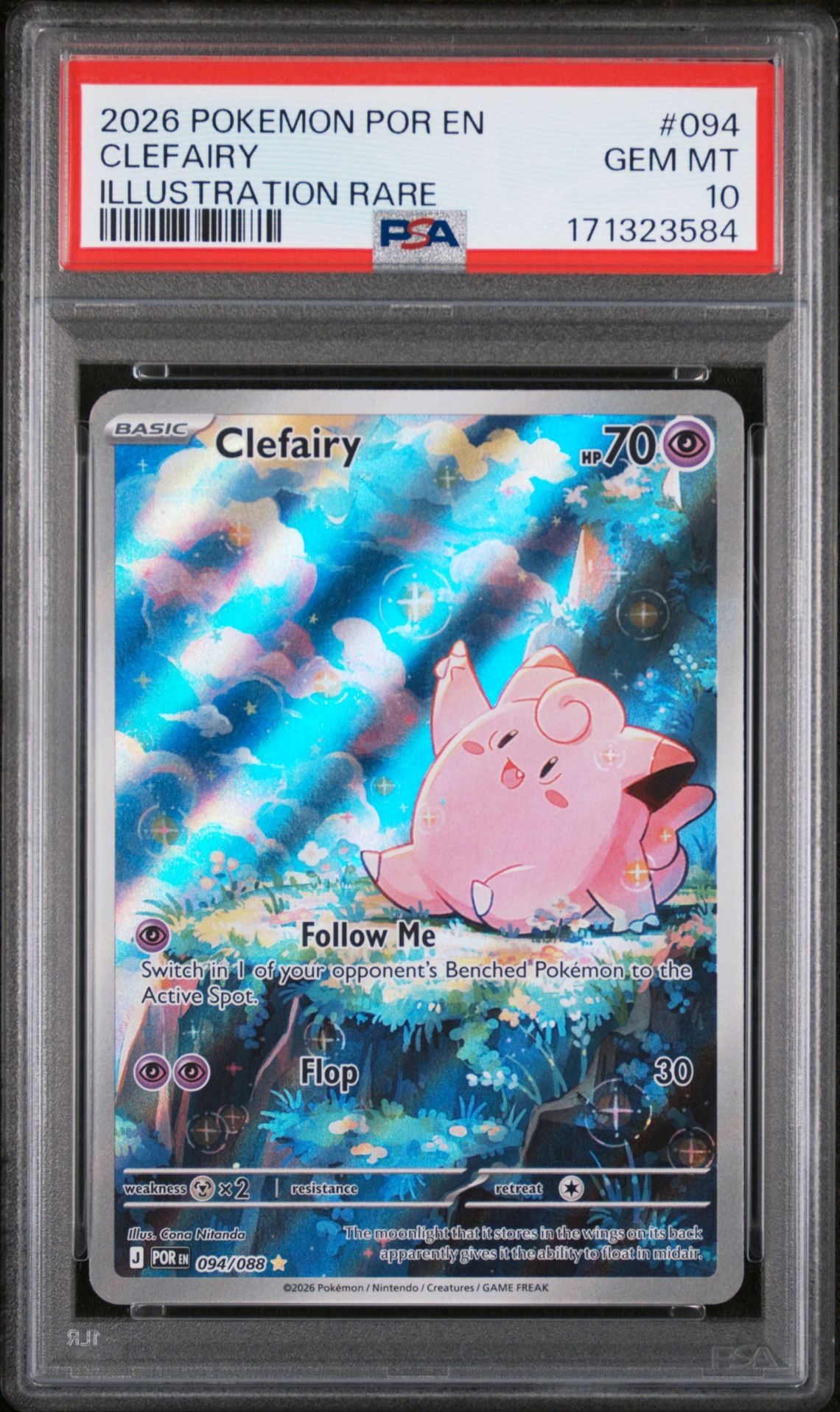 2026 POKEMON POR EN-PERFECT ORDER CLEFAIRY ILLUSTRATION RARE 094 GEM MT 10 front