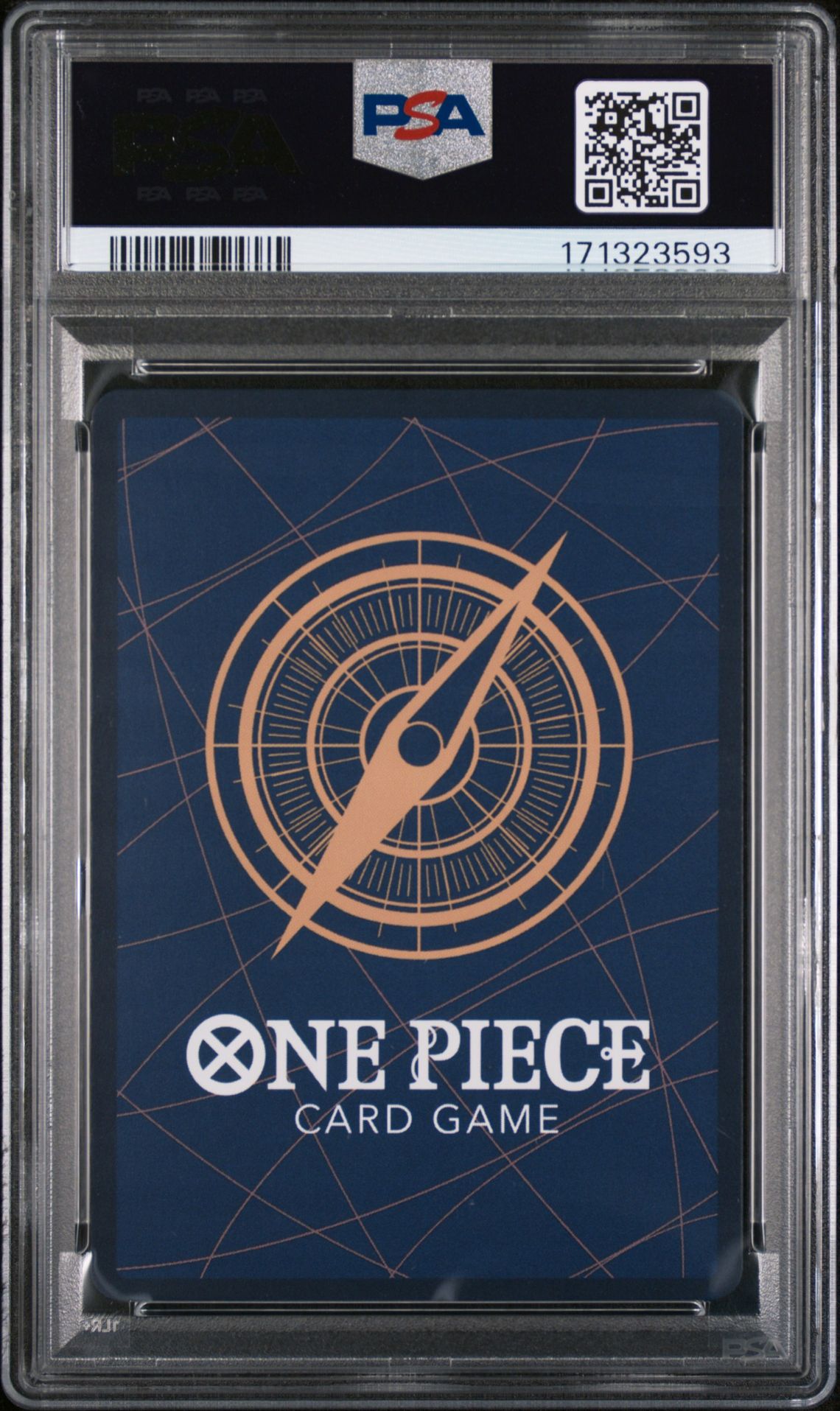 2025 One Piece Japanese Op14-The Azure Sea's Seven Nami #031 (Alternate Art) Gem Mt 10 back view - PSA certificate #171323593