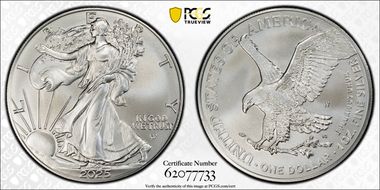 2025-W $1 Burnished Silver Eagle SP70