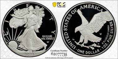 2025-W $1 Silver Eagle PR69DCAM