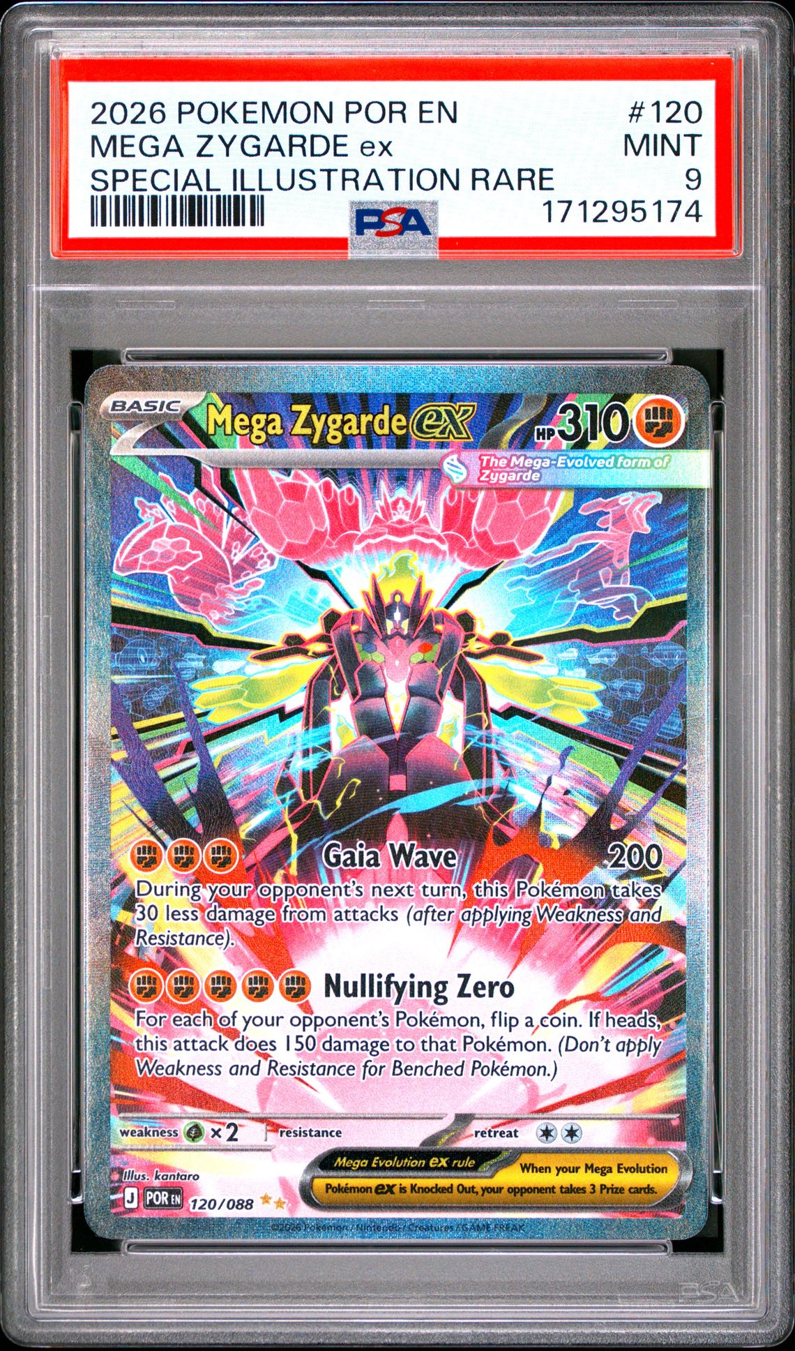 2026 Pokemon Por En-Perfect Order Mega Zygarde Ex #120 (Special Illustration Rare) Mint 9 front