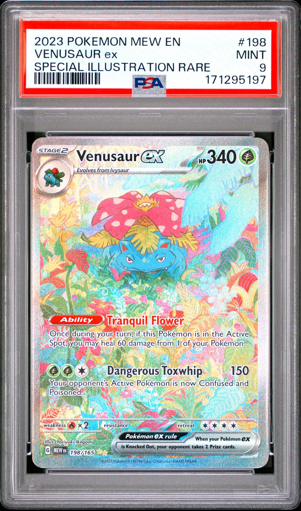 2023 Pokemon Mew En-151 Venusaur Ex #198 (Special Illustration Rare) Mint 9 front