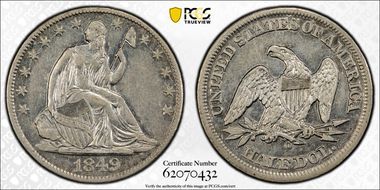 1849-O 50C WB-6 Large O N1