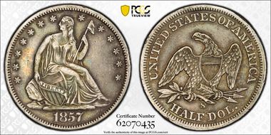 1857-S 50C WB-4, Medium S N1