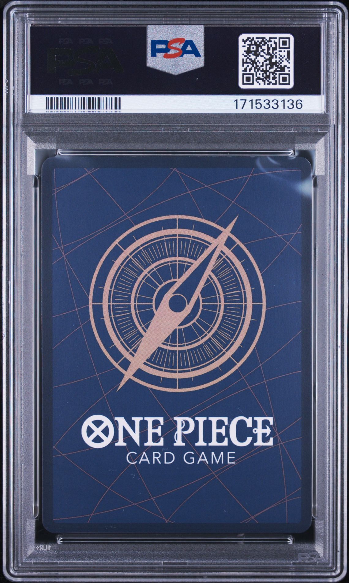 2026 One Piece Op15-Eb04-Adventure On Kami's Island Gum-Gum Golden Rifle #116 (Alternate Art) Gem Mt 10 back view - PSA certificate #171533136