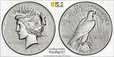2026-P $1 Peace Dollar Rev PR w/ Liberty Bell 250 Privy First Strike PR69