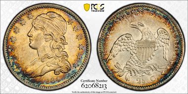 1834 25C AU58+