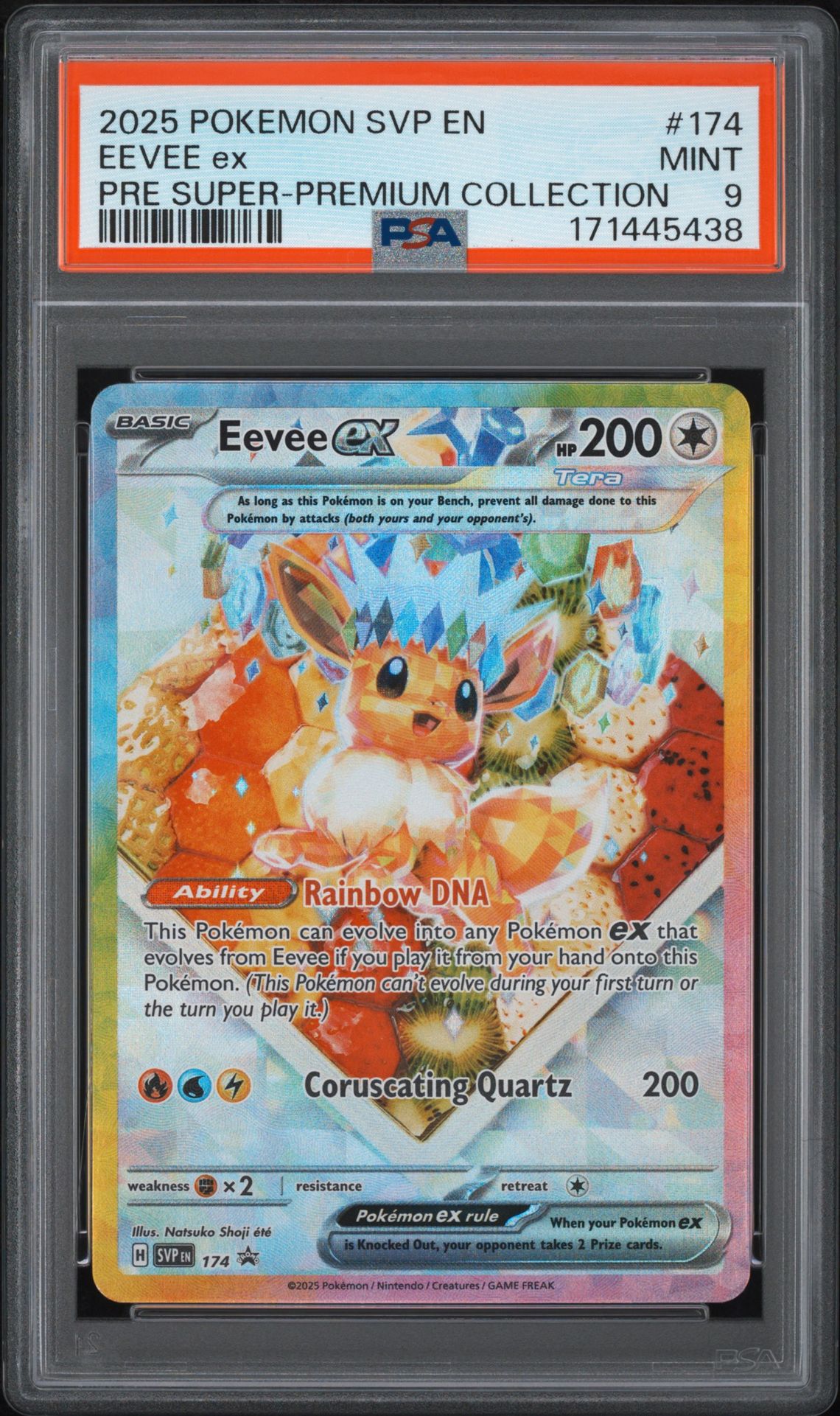 2025 Pokemon Svp En-Sv Black Star Promo Eevee Ex #174 (Pre Super-Premium Collection) Mint 9 front