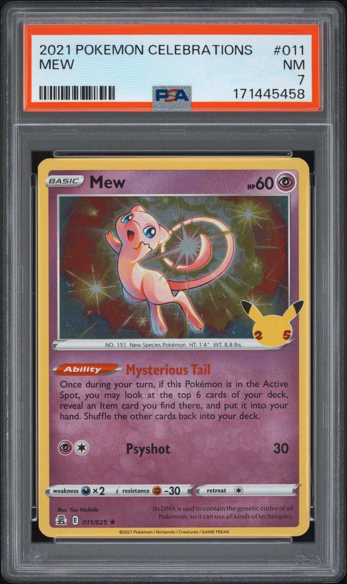 2021 Pokemon Celebrations Mew #011 Nm 7 front