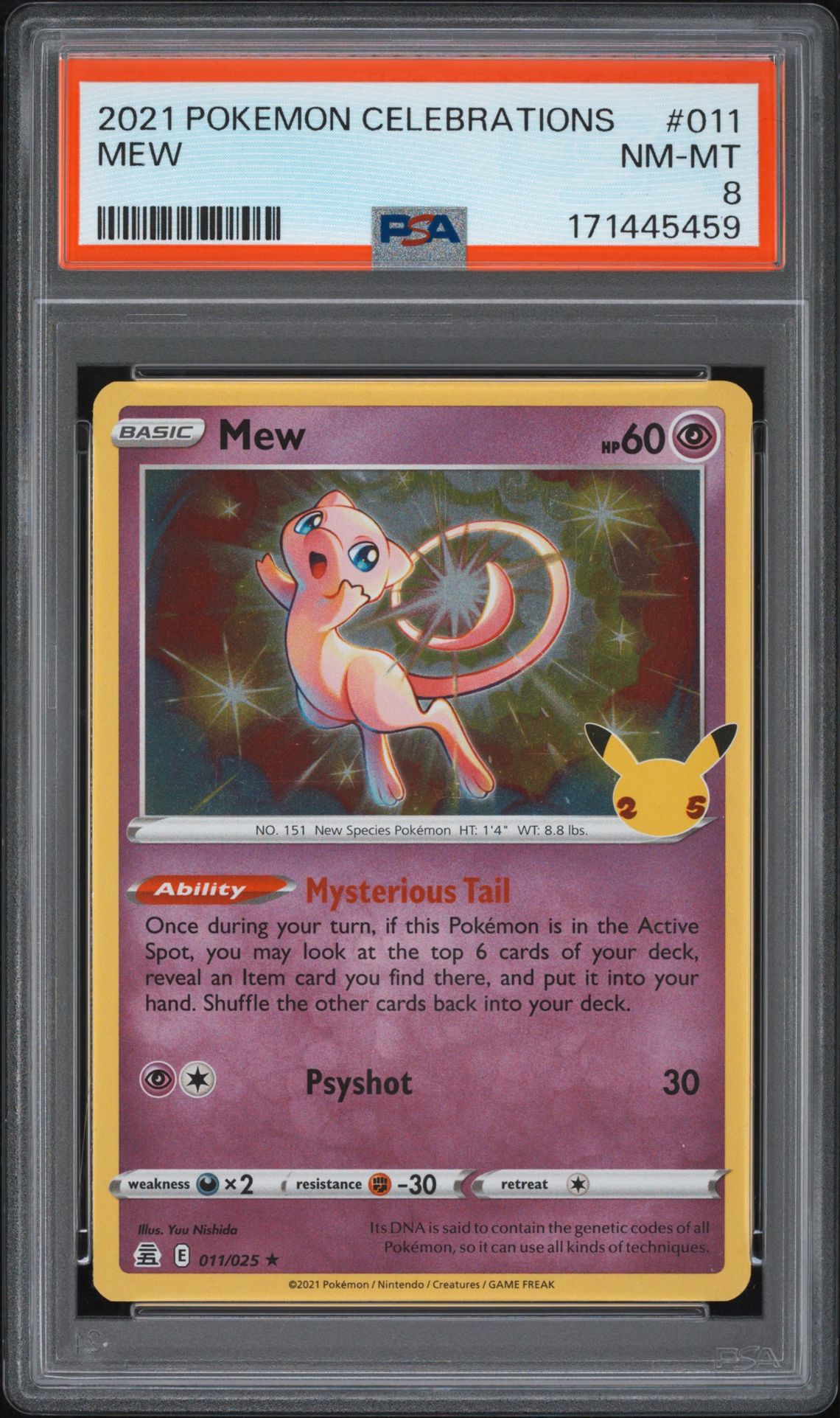2021 Pokemon Celebrations Mew #011 Nm-Mt 8 front