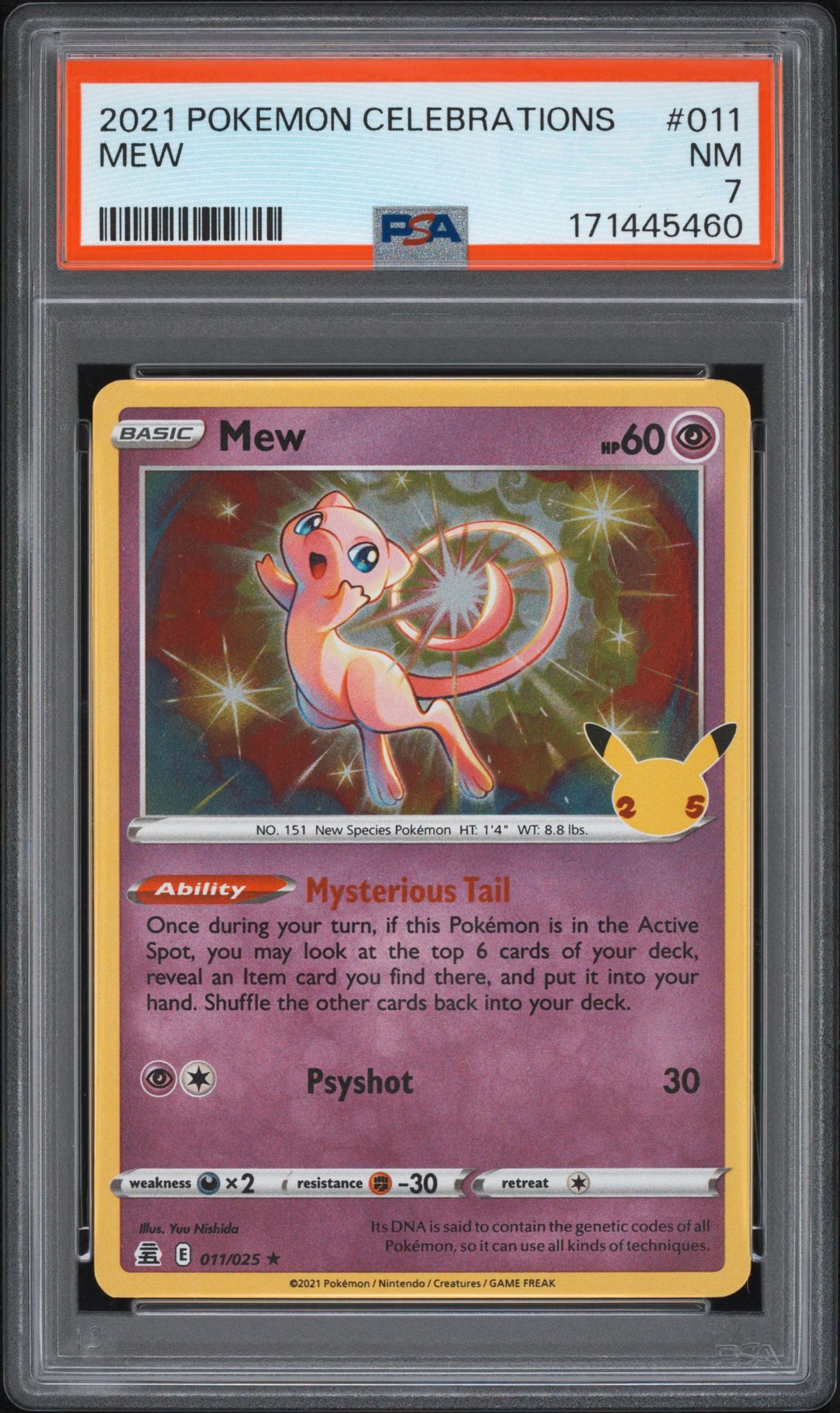 2021 Pokemon Celebrations Mew #011 Nm 7 front