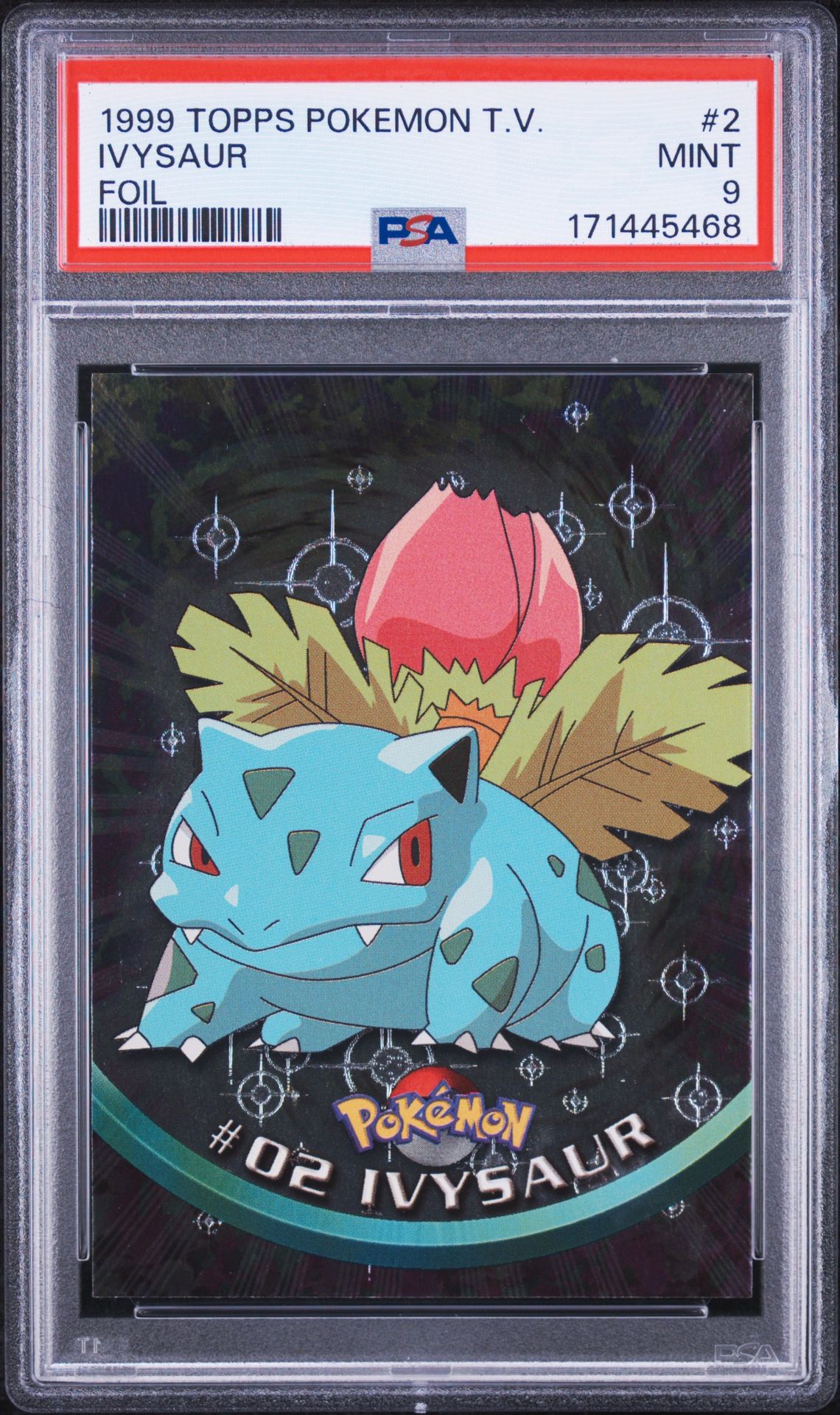 1999 Topps Pokemon Tv Ivysaur #2 (Foil) Mint 9 front