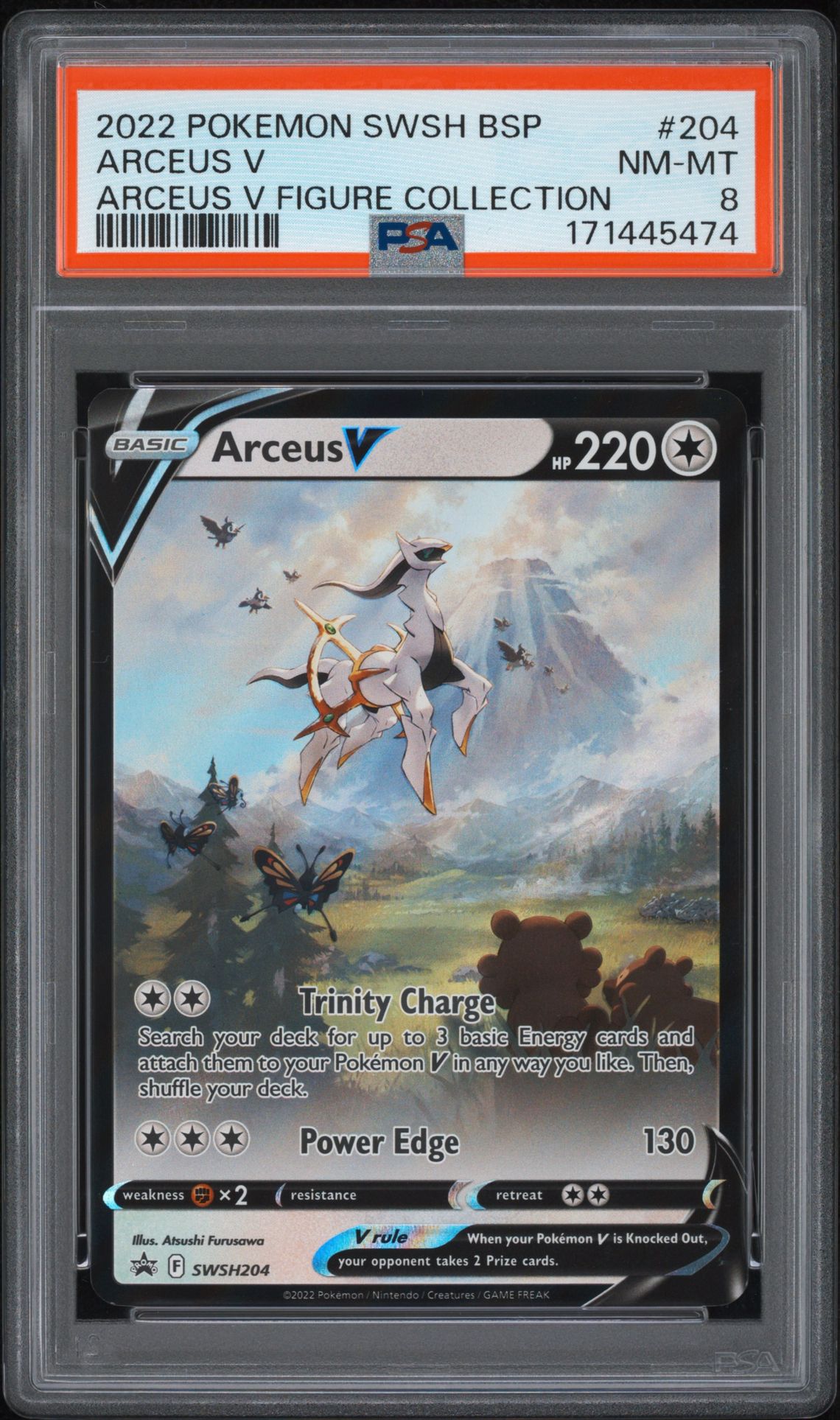 2022 Pokemon Swsh Black Star Promo Arceus V #204 (Arceus V Figure Collection) Nm-Mt 8 front