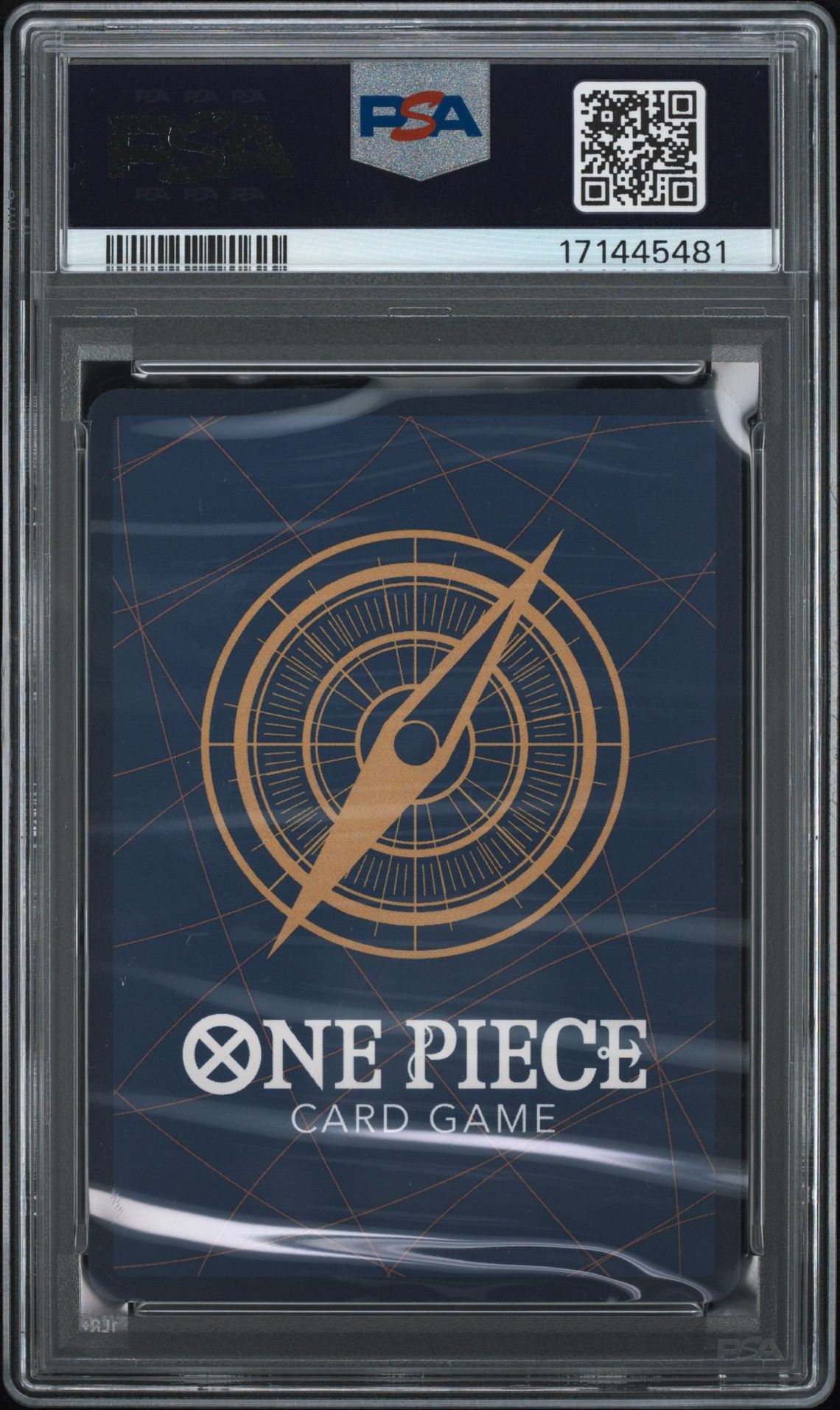 2025 One Piece Op13-Carrying On His Will Monkey D. Luffy #118 (Alternate Art) Gem Mt 10 back view - PSA certificate #171445481