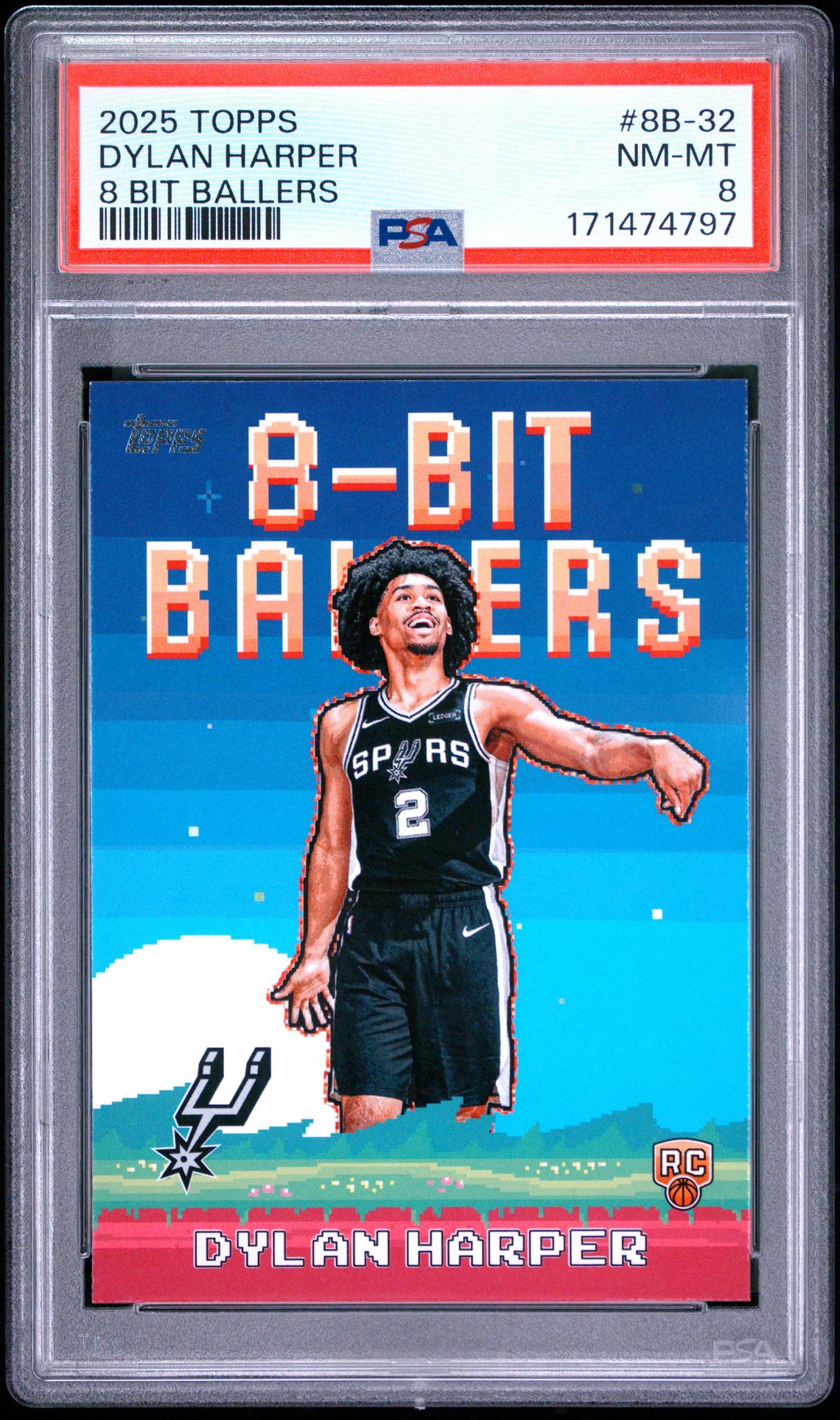 2025 Topps 8 Bit Ballers Dylan Harper #8B-32 Nm-Mt 8 front
