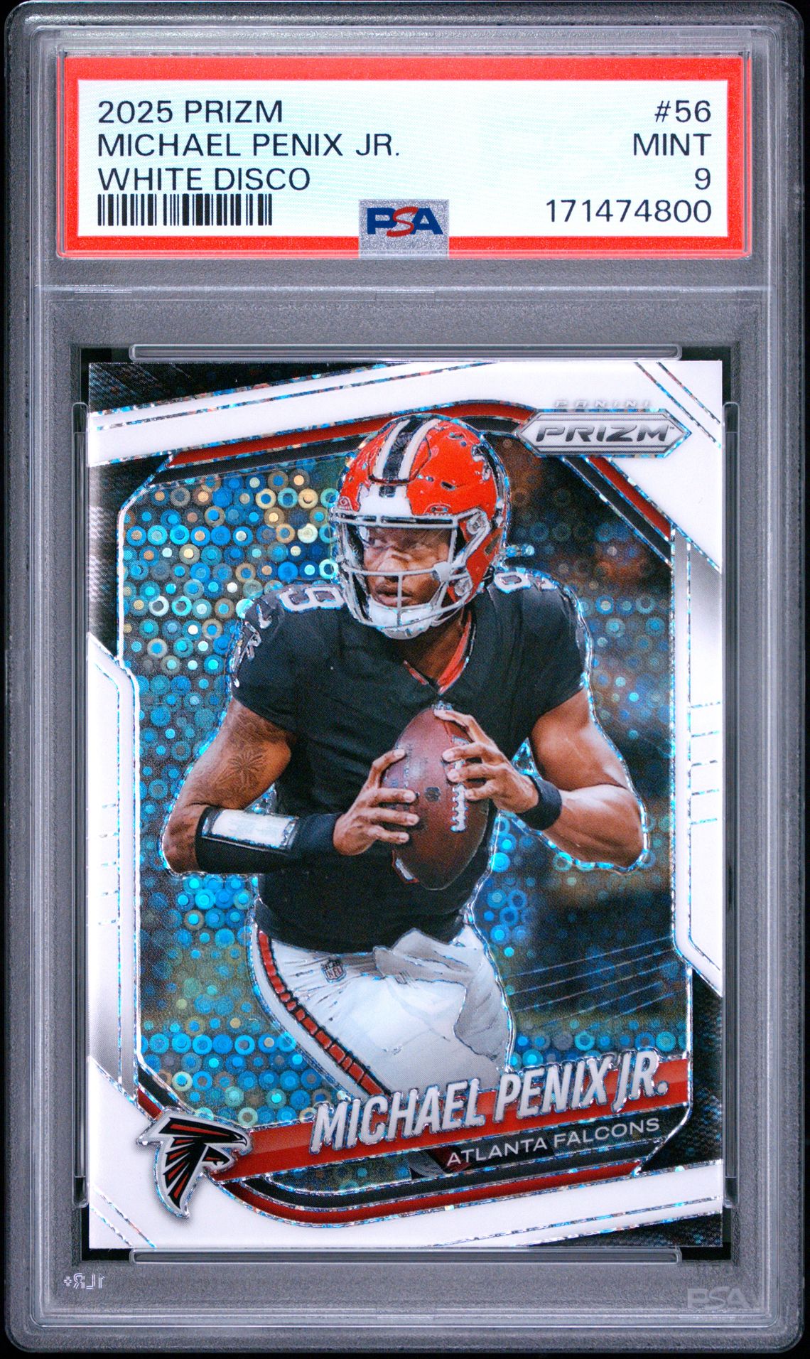 2025 Panini Prizm Michael Penix Jr. #56 (White Disco) Mint 9 front