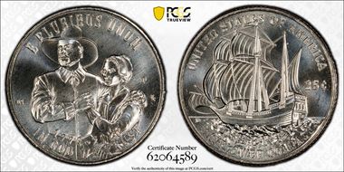 2026-P 25C Mayflower Compact MS66
