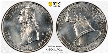 2026-D 25C Declaration of Independence MS66