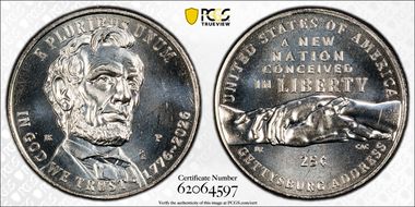 2026-P 25C Gettysburg Address MS64