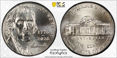 2026-P 5C 1776-2026 MS66FS