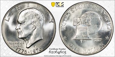 1976-S $1 Silver MS65