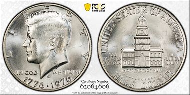 1976-S 50C Silver MS65