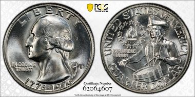 1976-S 25C Silver MS65