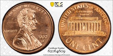 2000-D 1C MS64RD