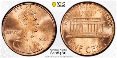 2000-D 1C MS66RD
