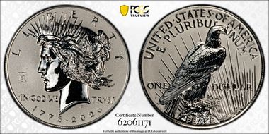 2026-P $1 Peace Dollar Rev PR w/ Liberty Bell 250 Privy PR69