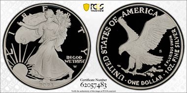 2023-S $1 Silver Eagle First Strike PR70DCAM