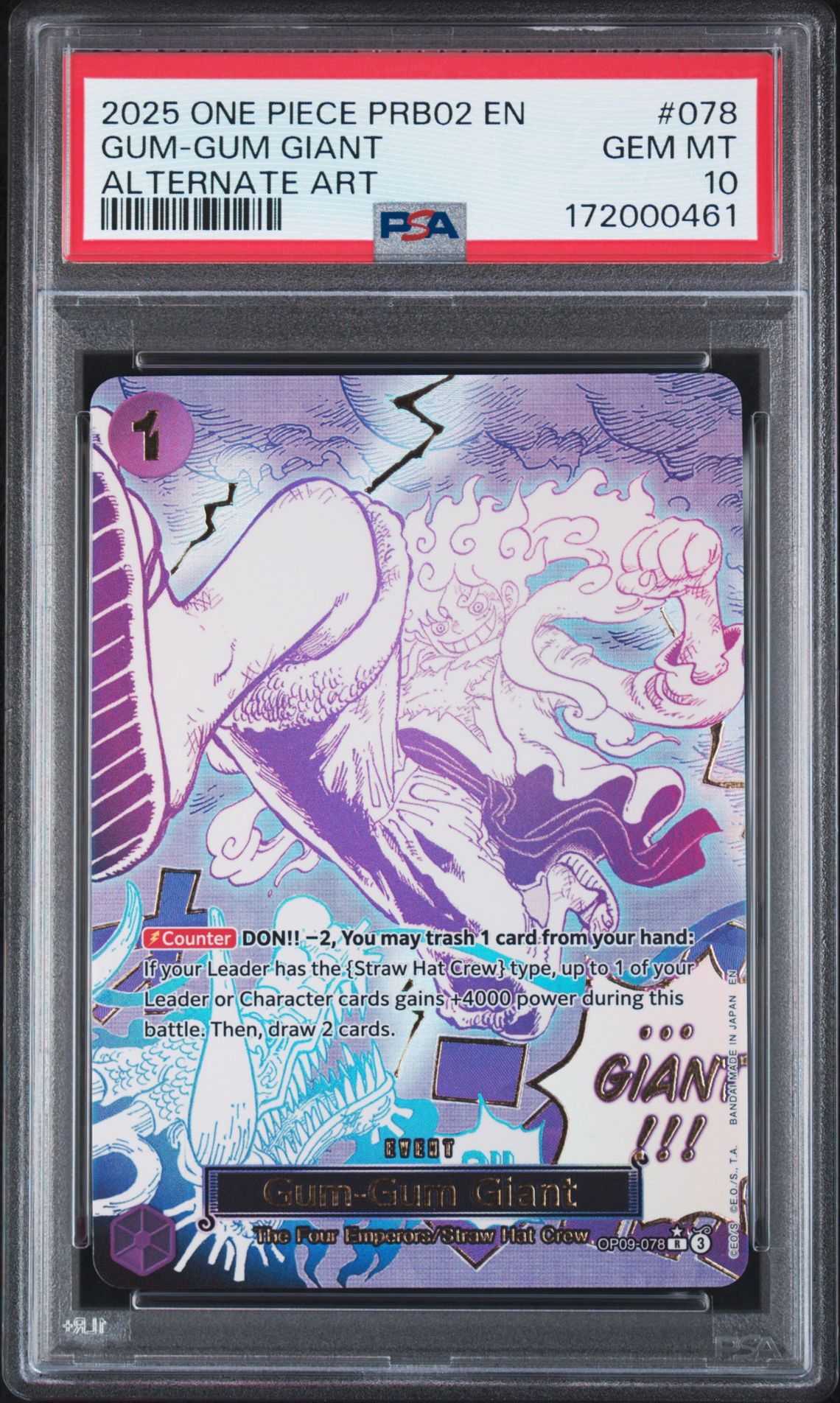 GIANT ONE PIECE PRB02-PREMIUM BOOSTER -ONE PIECE CARD THE BEST- VOL.2 2025